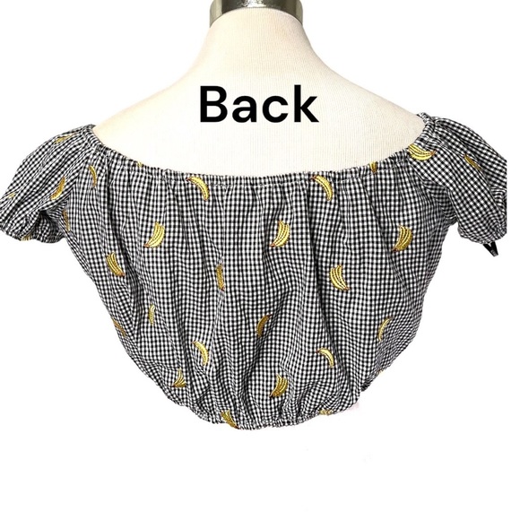 Gingham Milkmaid Embroidered Banana Accents - Picture 8 of 12